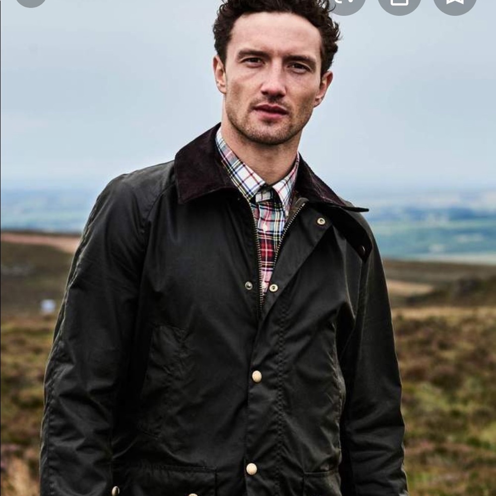 Barbour Ashby Waxed Jacket Navy